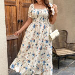 دريس مشجر طويل حريمي - كود 2344