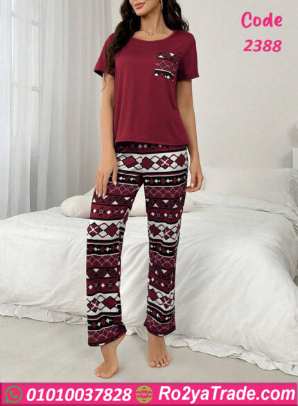 بيجامه قطعتين للعرايس - كود 2388
