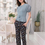 بيجامه نص كم دلع حريمي - كود 3935