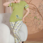 بيجامة حريمي كاروهات - كود 4017