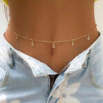 سلسلة الوسط مزينة بأحجار الراين - كود 4052