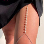 قلاده الساق من خرز اللؤلؤ - كود 4099