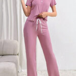 بيجامة نسائية نص كم - كود 4695