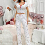 بيجامة قلوب أنيقة - كود 4757