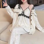 بيجامة قطن دانتيل - كود 7710