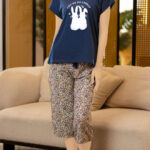 بيجامة نسائية برمودا أنيقة - كود 1725