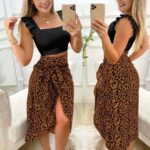 توب وجيب قصيرة بلمسة انيقه - كود 187