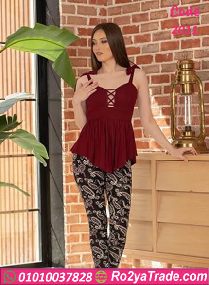 بيجامه قطعتين للعرايس - كود 2011