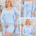 بيجامة حريمي صيفية 6 قطع - كود 2034