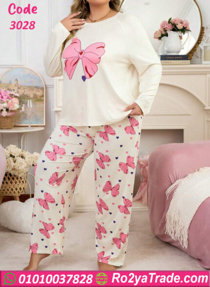 بيجامة حريمي فيونكات أنيقة - كود 3028