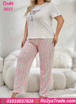 بيجامة انيقه مخططة - كود 3037