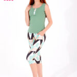 بيجامة حريمي برمودا مريحة - كود 5150