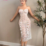 قميص نوم مثير ابيض - كود 635