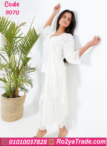 طقم بيجامة نسائي بروب - كود 9070