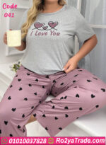 بيجامه نص كم حريمي - كود 041