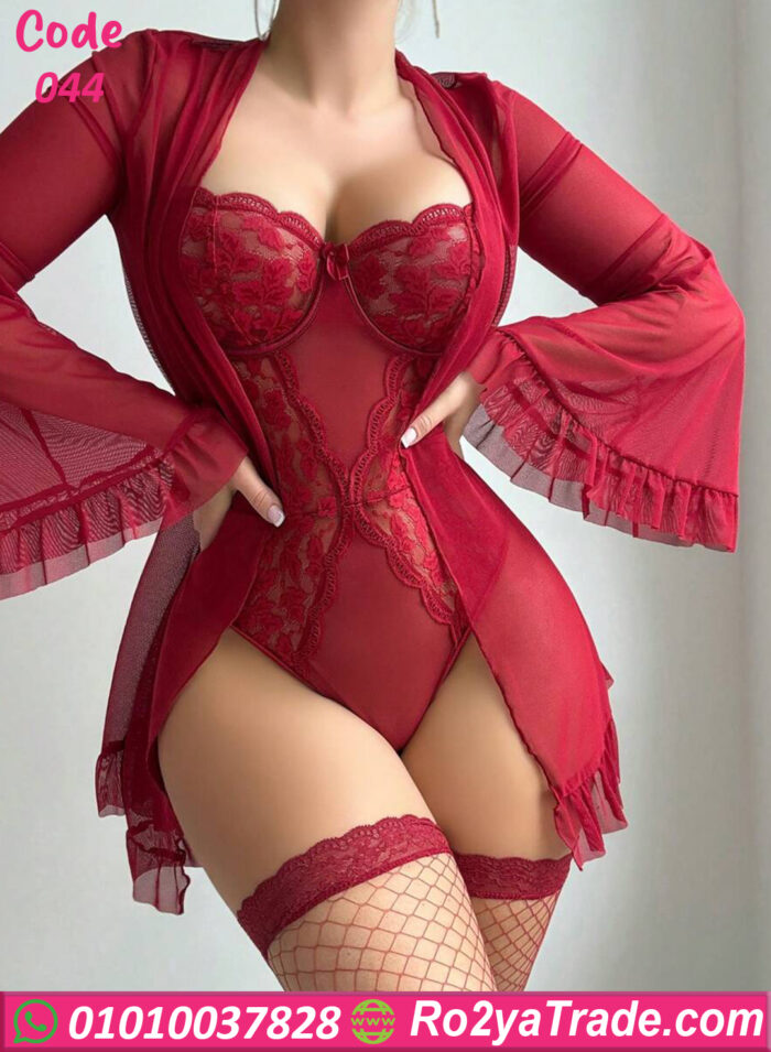 سالوبيت لانجري للعروسة الجميلة بالروب - كود 044
