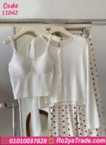 طقم بيجامة حريمي 3قطع - كود 11042