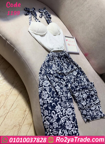 بيجامه قطعتين عرايسي دلع - كود 1199