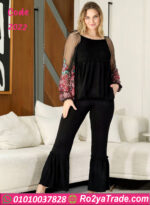 بيجامه حريمي للعرايس كم شفافه - كود 2022