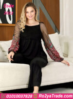 بيجامه حريمي للعرايس كم شفافه - كود 2022