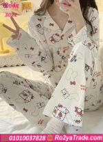 بيجامه زراير قطن حريمي - كود 3022