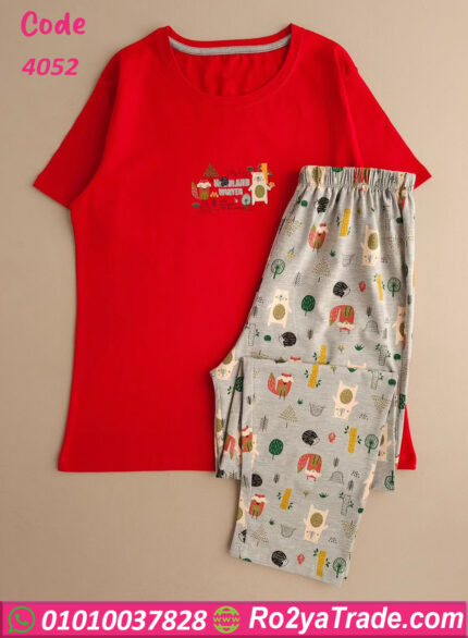 بيجامه بناتي نص كم - كود 4052