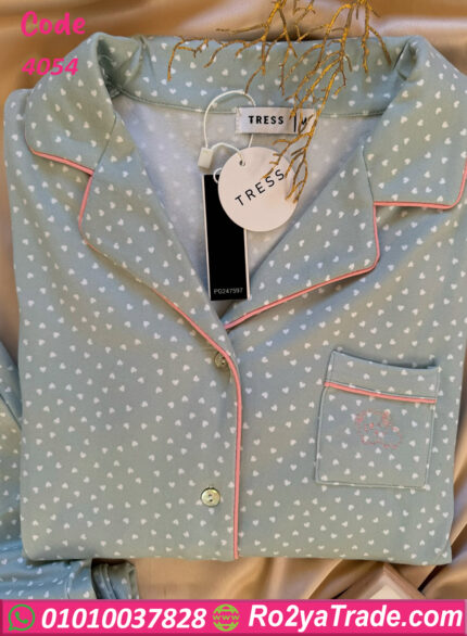 بيجامة حريمي بنقوش أنيقة - كود 4054