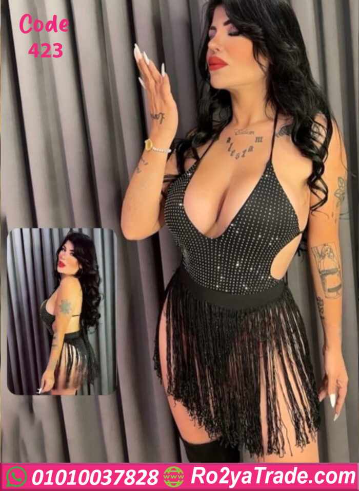 ⁦سلوبت لانجري + سكيرت خيوط - كود 423⁩ - الصورة ⁦1⁩