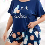 بيجامه شورت صيفي للعروسه - كود 6720