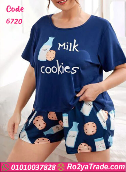 بيجامه شورت صيفي للعروسه - كود 6720