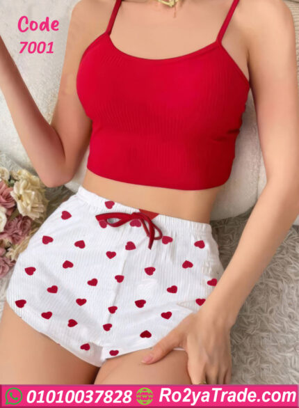 بجامه شورت حريمي - كود 7001