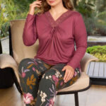 بيجامه صيفي حريمي قطن - كود 766