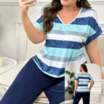 بيجامه نص كم حريمي - كود 818