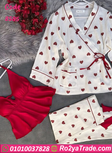 بيجامه حريمي 3 قطعه - كود 8585