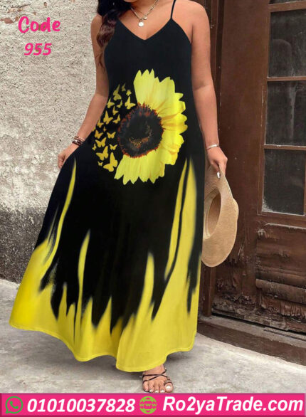 فستان طويل شياكه - كود 955