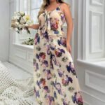 بيجامة حريمي صيفية بزهور - كود 0252