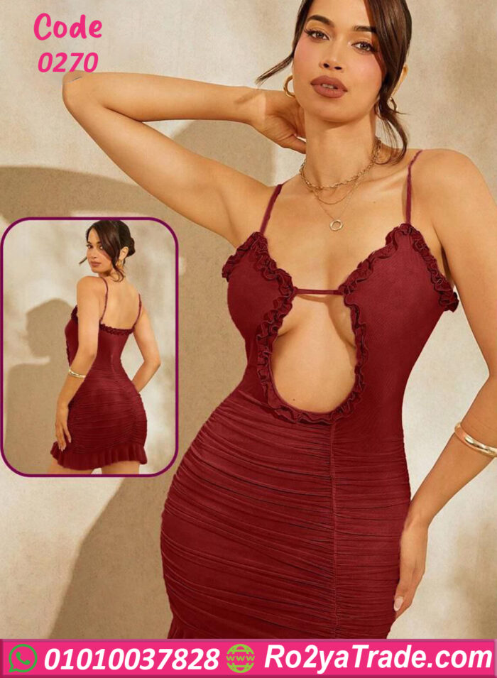 قميص نوم نسائي قصير - كود 0270