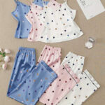 طقم بنطلون وبلوزة أنيق - كود 0389