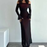 فستان اسود لانجري - كود 099