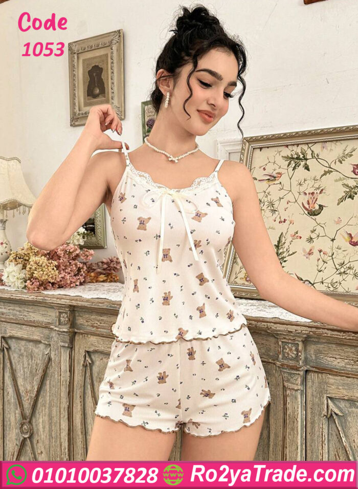 توب حماله وشورت حريمي - كود 1053