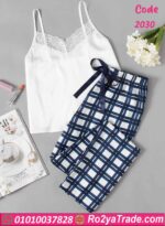 بيجامه حماله وبنطلون كاروهات - كود 2030