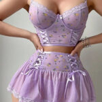 توب وجيب قصيرة بخامة فاخرة - كود 2103