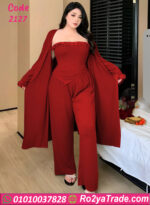 بيجامه حريمي 3 قطع للعرايس - كود 2127