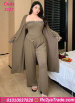 بيجامه حريمي 3 قطع للعرايس - كود 2127