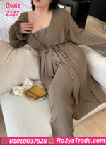 بيجامه حريمي 3 قطع للعرايس - كود 2127