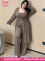 بيجامه حريمي 3 قطع للعرايس - كود 2127