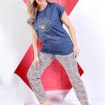 بيجامه حريمي نص كم - كود 4058