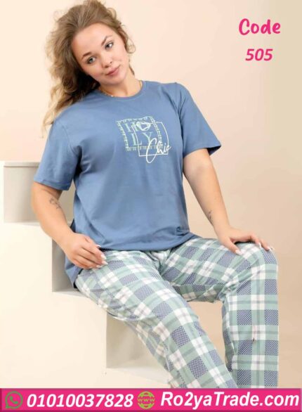 بيجامه نوم نسائية قطن - كود 505