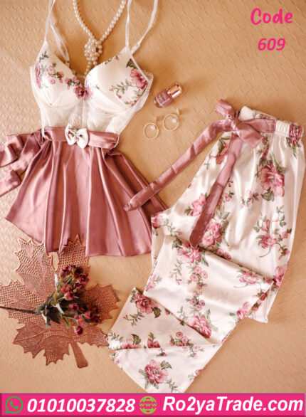 بيجامه 3 قطع مريحه ستان - كود 609