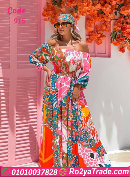 فستان بحر طويل - كود 915